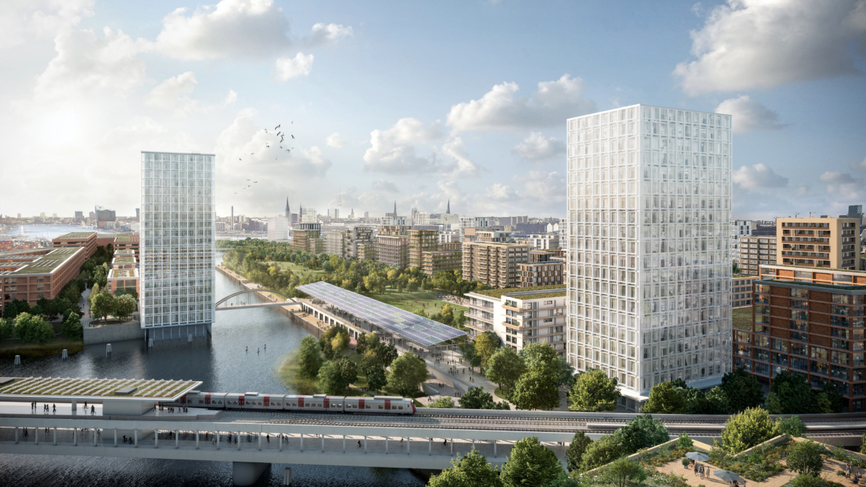 Auf dem Kleinen Grasbrook entsteht auf 46 Hektar ein 6000-Einwohner-Quartier samt 16 000 Arbeitsplätzen.