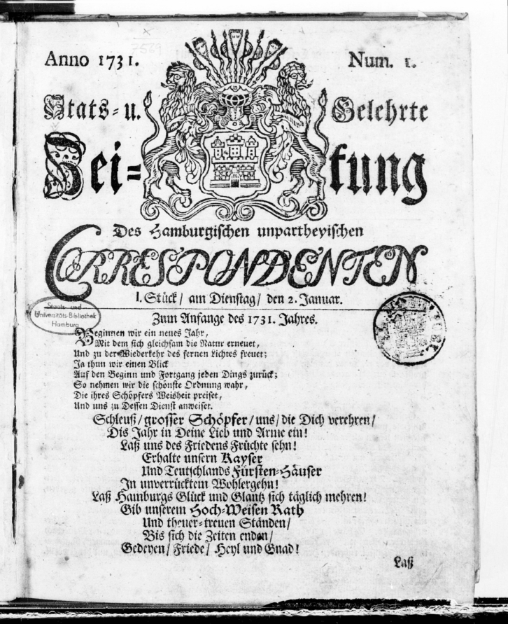 1731_Hamburger Correspondenten